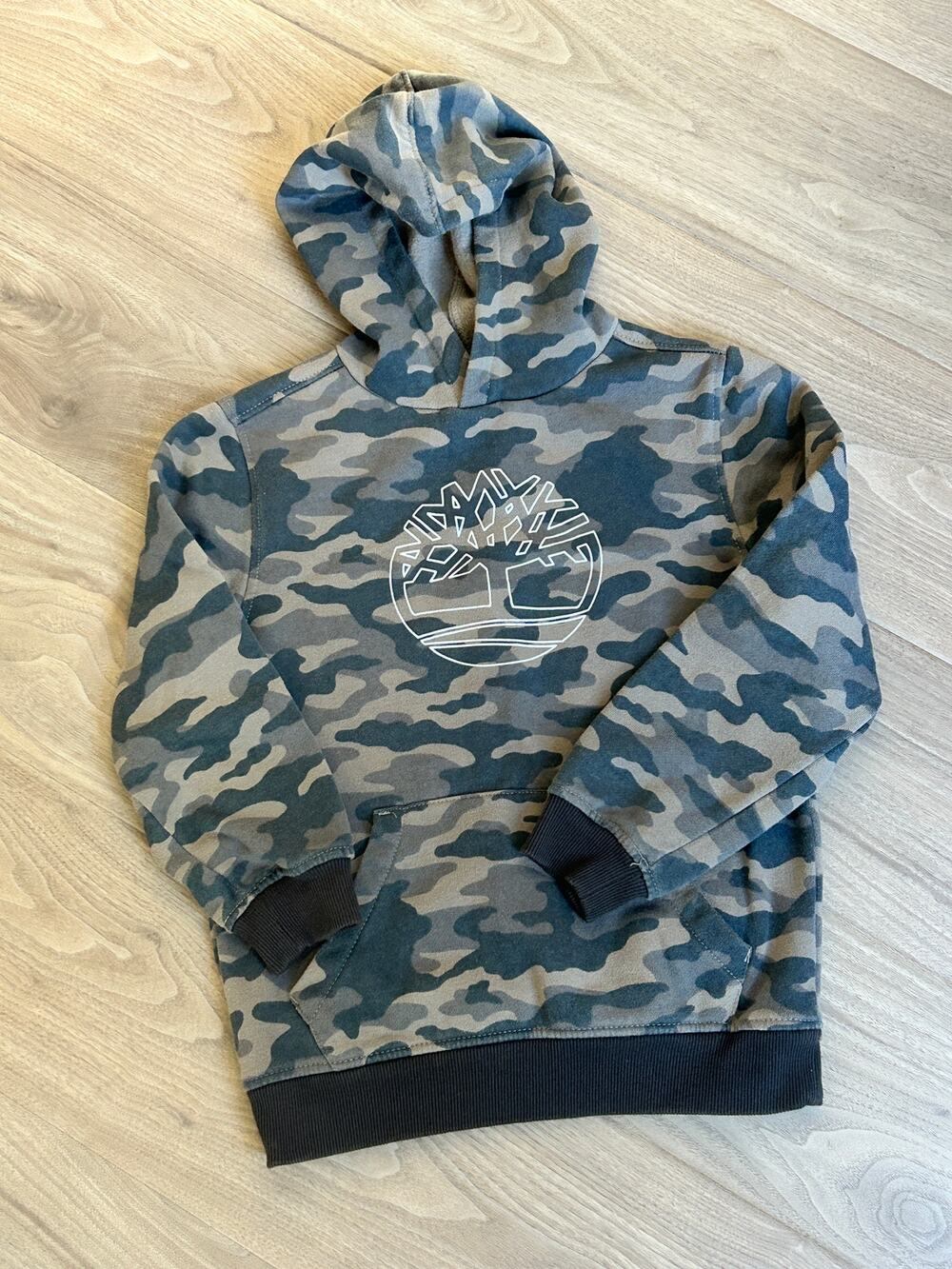 Timberland Boys Camo with Logo Hoodie Sweatshirt, Size 10